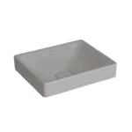 Vitra Metropole Çanak Lavabo Dikdörtgen, 50x40 cm Armatür Deliksiz, Su Taşma Deliksiz, Mat Taş Gri - 7534B076-1398 - Çanak Lavabo