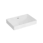 Vitra Metropole Çanak Lavabo Dikdörtgen, 60x40 cm Armatür Deliksiz, Su Taşma Delikli, Mat Beyaz - 7535B001-0673 - Çanak Lavabo