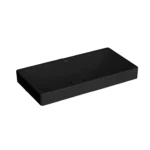 Vitra Metropole Çanak Lavabo Dikdörtgen, 80x40 cm Armatür Deliksiz, Su Taşma Deliksiz, Mat Siyah - 7536B083-1398 - Çanak Lavabo