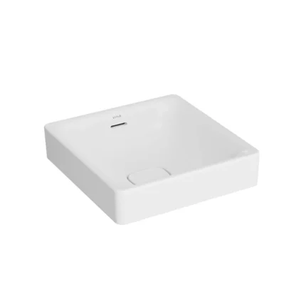 Vitra Metropole Çanak Lavabo Kare, 40x40 cm Armatür Deliksiz, Su Taşma Delikli, Mat Beyaz - 7533B001-0673 - Çanak Lavabo