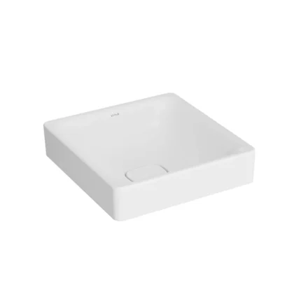 Vitra Metropole Çanak Lavabo Kare, 40x40 cm Armatür Deliksiz, Su Taşma Deliksiz, Mat Beyaz - 7533B001-1398 - Çanak Lavabo