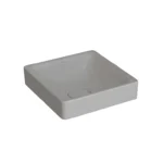 Vitra Metropole Çanak Lavabo Kare, 40x40 cm Armatür Deliksiz, Su Taşma Deliksiz, Mat Taş Gri - 7533B076-1398 - Çanak Lavabo