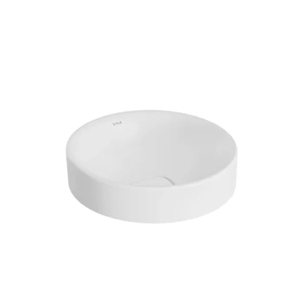 Vitra Metropole Çanak Lavabo Yuvarlak, 40x40 cm Armatür Deliksiz, Su Taşma Deliksiz, Mat Beyaz - 7532B001-1398 - Çanak Lavabo