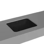 Vitra Metropole Tezgahaltı Lavabo Dikdörtgen, 50x40 cm Armatür Deliksiz, Su Taşma Deliksiz, Mat Siyah - 7534B083-1083 - Tezgah Altı Hilton Lavabo