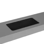 Vitra Metropole Tezgahaltı Lavabo Dikdörtgen, 80x40 cm Armatür Deliksiz, Su Taşma Delikli, Mat Siyah - 7536B083-1082 - Tezgah Altı Hilton Lavabo
