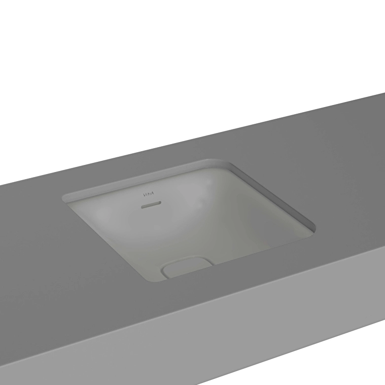 Vitra Metropole Tezgahaltı Lavabo Kare, 40x40 cm Armatür Deliksiz, Su Taşma Delikli, Mat Taş Gri Vitra Metropole Tezgahaltı Lavabo Kare, 40x40 cm Armatür Deliksiz, Su Taşma Delikli, Mat Taş Gri - 7533B076-1082 - Tezgah Altı Hilton Lavabo