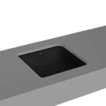 Vitra Metropole Tezgahaltı Lavabo Kare, 40x40 cm Armatür Deliksiz, Su Taşma Deliksiz, Mat Siyah - 7533B083-1083 - Tezgah Altı Hilton Lavabo