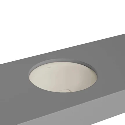 Vitra Metropole Tezgahaltı Lavabo Yuvarlak, 40x40 cm Armatür Deliksiz, Su Taşma Deliksiz, Taupe - 7532B020-1083 - Tezgah Altı Hilton Lavabo