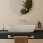 Vitra Outline Recycled Çanak Lavabo Tv Şekilli, 63x42 cm Armatür Deliksiz, Su Taşma Deliksiz, Mat Bej - 7993B066-0016 - Çanak Lavabo - 14