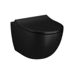Vitra Sento Asma Klozet Rim-ex, Gizli Montajlı, Kompakt, 50 cm Taharet Borulu, Taharet Borusu Girişi Sıva Altı Uygulamalı, Mat Siyah - 7747B083-0559 - Asma Klozet
