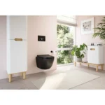 Vitra Sento Asma Klozet Rim-ex, Gizli Montajlı, Kompakt, 50 cm Taharet Borulu, Taharet Borusu Girişi Sıva Altı Uygulamalı, Mat Siyah - 7747B083-0559 - Asma Klozet - 4