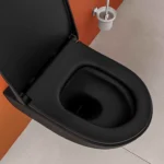 Vitra Sento Asma Klozet Rim-ex, Gizli Montajlı, Kompakt, 50 cm Taharet Borulu, Taharet Borusu Girişi Sıva Altı Uygulamalı, Mat Siyah - 7747B083-0559 - Asma Klozet - 9