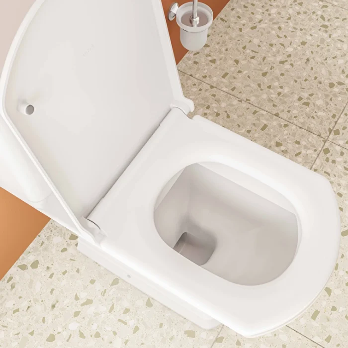 Vitra Valarte Takım Klozet Arkası Açık, 70 cm Taharet Borulu, Beyaz - 4160B403-0088 - Takım Klozet - 4