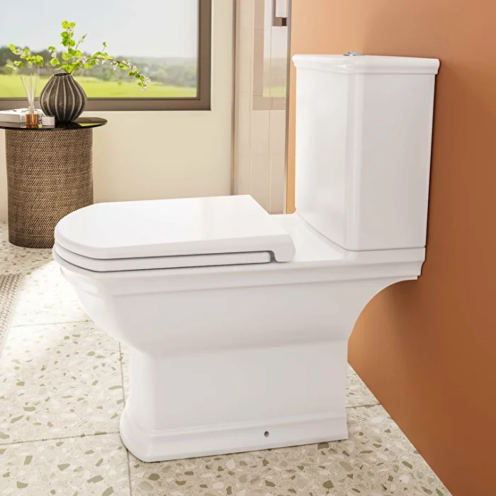 Vitra Valarte Takım Klozet Arkası Açık, 70 cm Taharet Borulu, Beyaz - 4160B403-0088 - Takım Klozet - 5