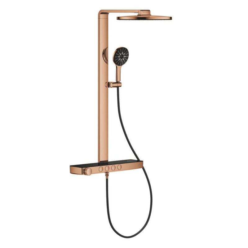 Grohe Rainshower Aqua Pure Duvara Monte Termostatik Bataryalı Duş Sistemi, Warm Sunset - 100964DA00 - Duş Paneli ve Kolonu, Duş Setleri