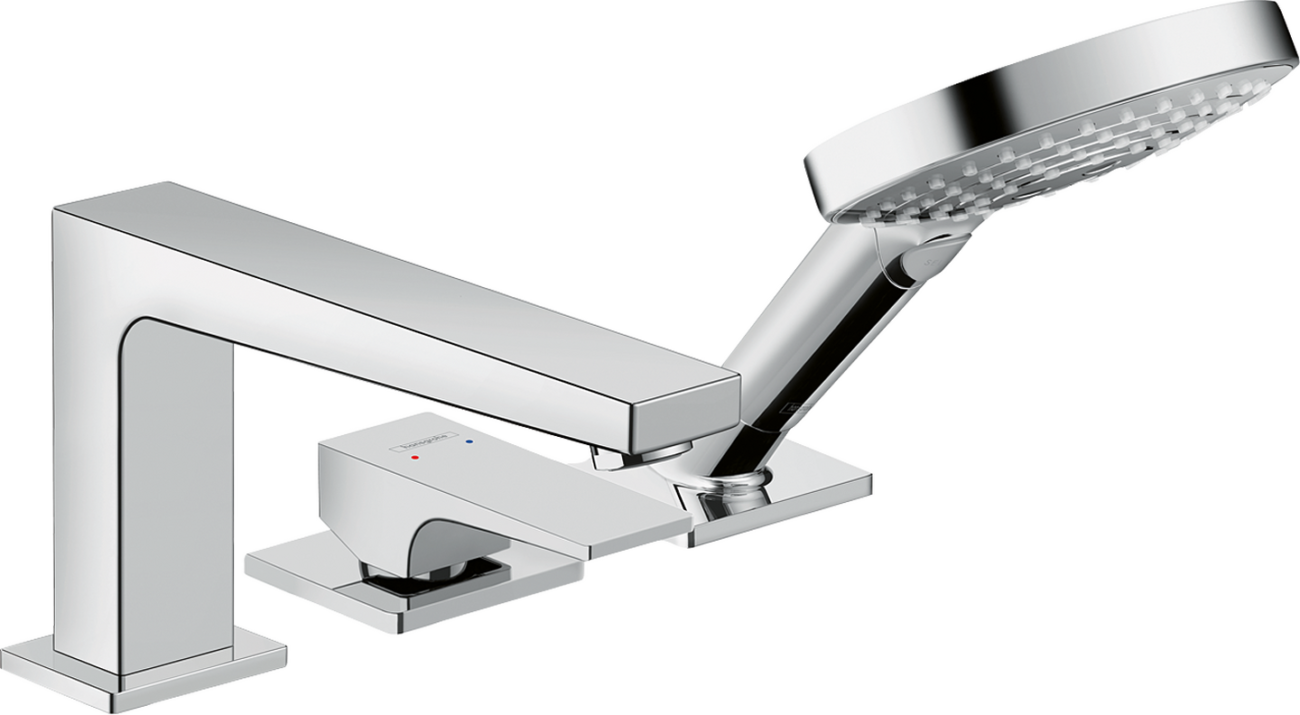 Hansgrohe Metropol Krom Küvet Kenarı Banyo Bataryası 32551000 - 32551000 - Ankastre Küvet Bataryası