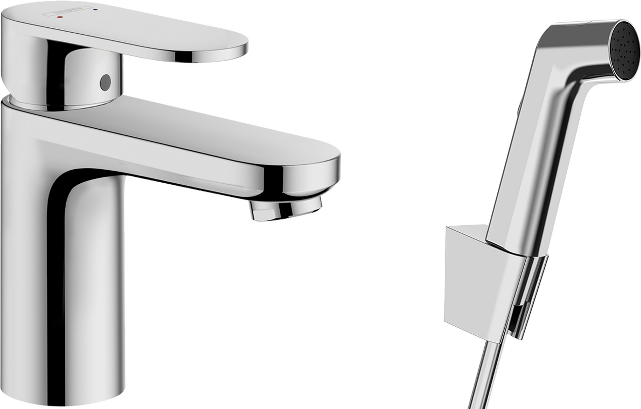 154__hpr09615_tif.png Hansgrohe Vernis Tek kollu lavabo bataryası 100 bidette el duşu ve 160 cm duş hortumu ile Krom - Görsel 1