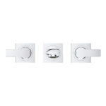 Grohe Allure 3 Delikli Lavabo Bataryası 1/2″ M-Boyut, Krom - 20193002 - Ankastre Lavabo Bataryası, Üç Delikli Lavabo Bataryası - 2