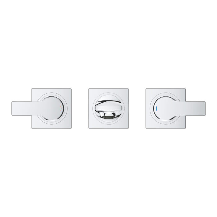 Grohe Allure 3 Delikli Lavabo Bataryası 1/2″ M-Boyut, Krom - 20193002 - Ankastre Lavabo Bataryası, Üç Delikli Lavabo Bataryası - 2