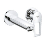 Grohe BauLoop İki Delikli Lavabo Bataryası, Krom - 20289001 - Ankastre Lavabo Bataryası