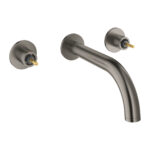 Grohe Atrio Private Collection 3 Delikli Lavabo Bataryası M-Boyut, Brushed Hard Graphite