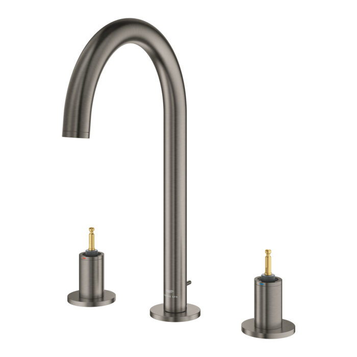 Grohe Atrio Private Collection 3 Delikli Lavabo Bataryası L-Boyut, Brushed Hard Graphite - Görsel 2
