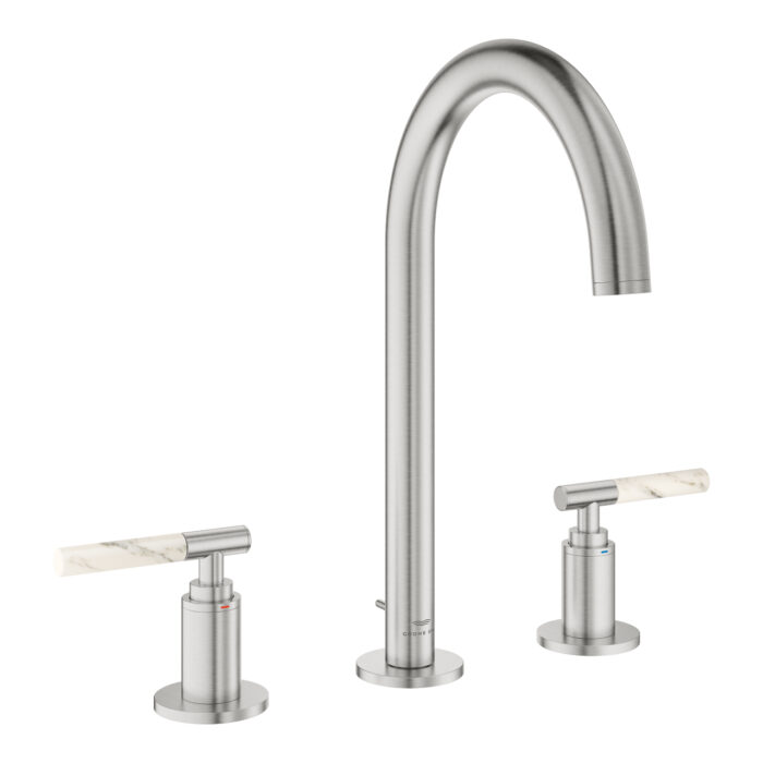 Grohe Atrio Private Collection 3 Delikli Lavabo Bataryası L-Boyut, Paslanmaz Çelik - Görsel 11