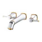 Grohe Grandera 3 Delikli Lavabo Bataryası L-Boyut, Krom/Altın - Görsel 2