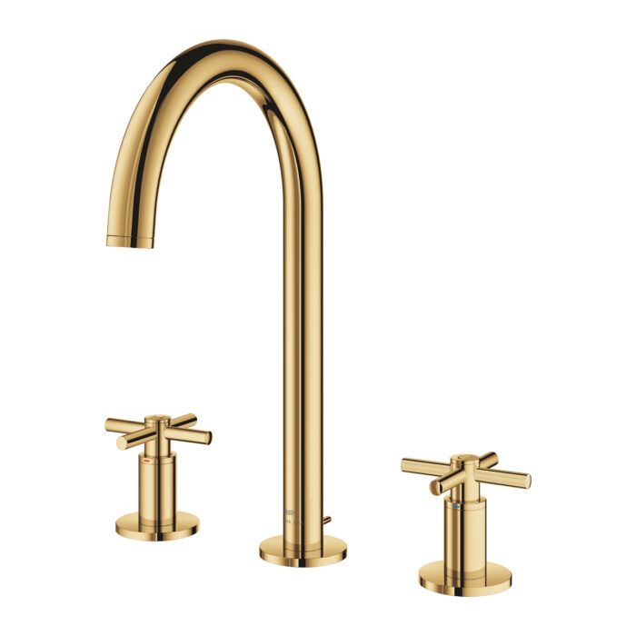 Grohe Atrio 3 Delikli Lavabo Bataryası L-Boyut, Cool Sunrise - Görsel 2