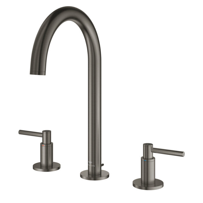 Grohe Atrio 3 Delikli Lavabo Bataryası L-Boyut, Brushed Hard Graphite - Görsel 2