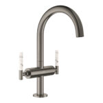 Grohe Atrio Private Collection Tek Delikli Lavabo Bataryası 1/2″ L-Boyut, Brushed Hard Graphite - Görsel 11
