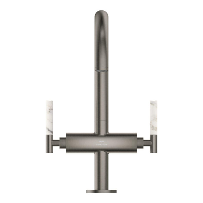 Grohe Atrio Private Collection Tek Delikli Lavabo Bataryası 1/2″ L-Boyut, Brushed Hard Graphite - Görsel 13