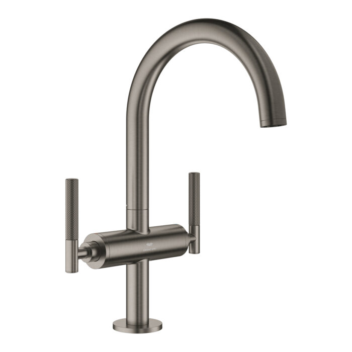 Grohe Atrio Private Collection Tek Delikli Lavabo Bataryası 1/2″ L-Boyut, Brushed Hard Graphite - Görsel 3