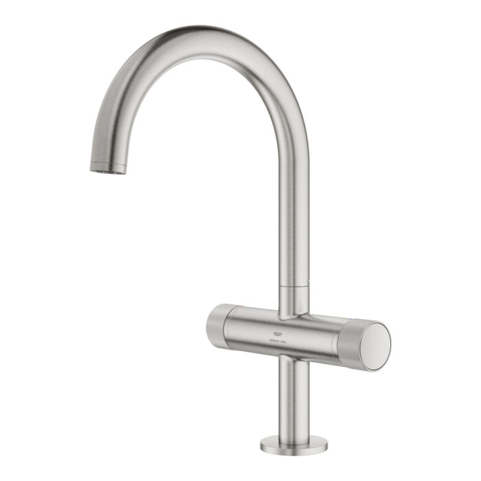 Grohe Atrio Private Collection Tek Delikli Lavabo Bataryası 1/2″ L-Boyut, Paslanmaz Çelik - Görsel 3