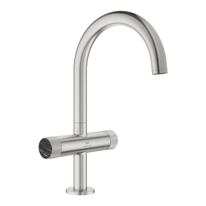 Grohe Atrio Private Collection Tek Delikli Lavabo Bataryası 1/2″ L-Boyut, Paslanmaz Çelik - Görsel 4