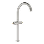 Grohe Atrio Private Collection Tek Delikli Lavabo Bataryası 1/2″ Xl-Boyut, Paslanmaz Çelik