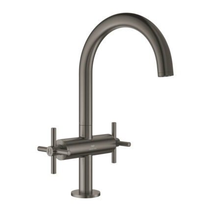 Grohe Atrio Tek Delikli Lavabo Bataryası 1/2″ L-Boyut, Brushed Hard Graphite