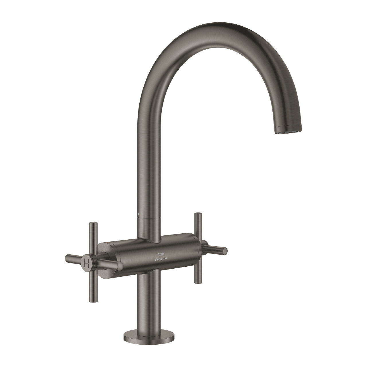 21144AL0 Grohe Atrio Tek Delikli Lavabo Bataryası 1/2″ L-Boyut, Brushed Hard Graphite - Görsel 1