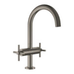 Grohe Atrio Tek Delikli Lavabo Bataryası 1/2″ L-Boyut, Satin Graphite