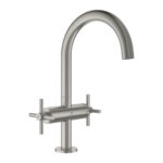 Grohe Atrio Tek Delikli Lavabo Bataryası 1/2″ L-Boyut, Satin Steel
