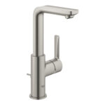 Grohe Lineare Tek Kumandalı Lavabo Bataryası 1/2″ L-Boyut, Paslanmaz Çelik