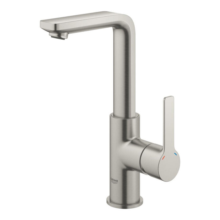Grohe Lineare Tek Kumandalı Lavabo Bataryası 1/2″ L-Boyut, Paslanmaz Çelik - Görsel 4