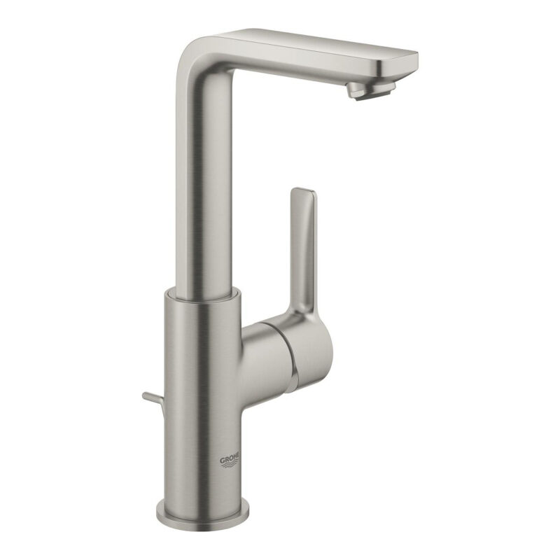 Grohe Lineare Tek Kumandalı Lavabo Bataryası 1/2″ L-Boyut, Paslanmaz Çelik - 23296DC1 - Çanak Lavabo Bataryası