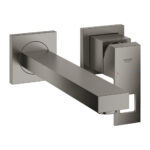 Grohe Eurocube İki Delikli Lavabo Bataryası M-Boyut, Brushed Hard Graphite