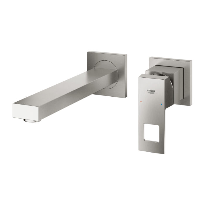 Grohe Eurocube İki Delikli Lavabo Bataryası M-Boyut, Paslanmaz Çelik - Görsel 3