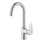 Grohe BauEdge Tek Kumandalı Lavabo Bataryası 1/2″ L-Boyut, Krom - Görsel 4