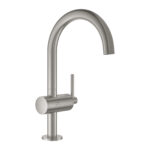 Grohe Atrio Tek Kumandalı Lavabo Bataryası 1/2″ L-Boyut, Paslanmaz Çelik