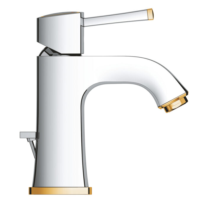 Grohe Grandera Tek Kumandalı Lavabo Bataryası M-Boyut, Krom/Altın - 24369IG0 - Lavabo Bataryaları - 1