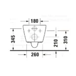 Duravit D-Neo Asma Klozet Mat Antrasit 54 cm - Görsel 2