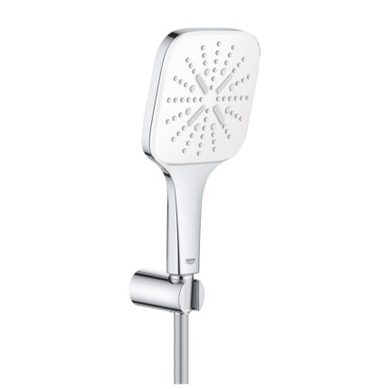 Grohe Rainshower SmartActive 130 Cube Duşu Seti 3 Akışlı, Ay Beyazı - 26589LS0 - Sürgülü Duş Setleri